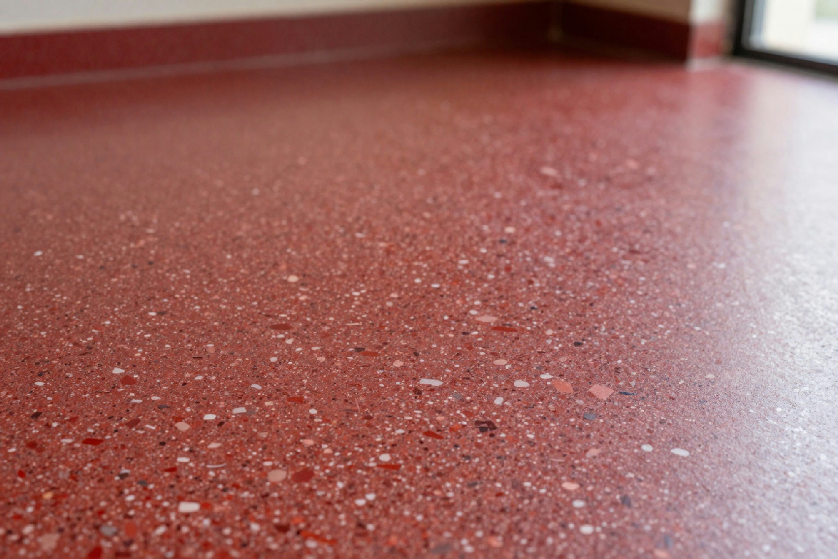 Graniglia rossa rivoluzionaria: eleganza e audacia per i tuoi spazi con un pavimento unico